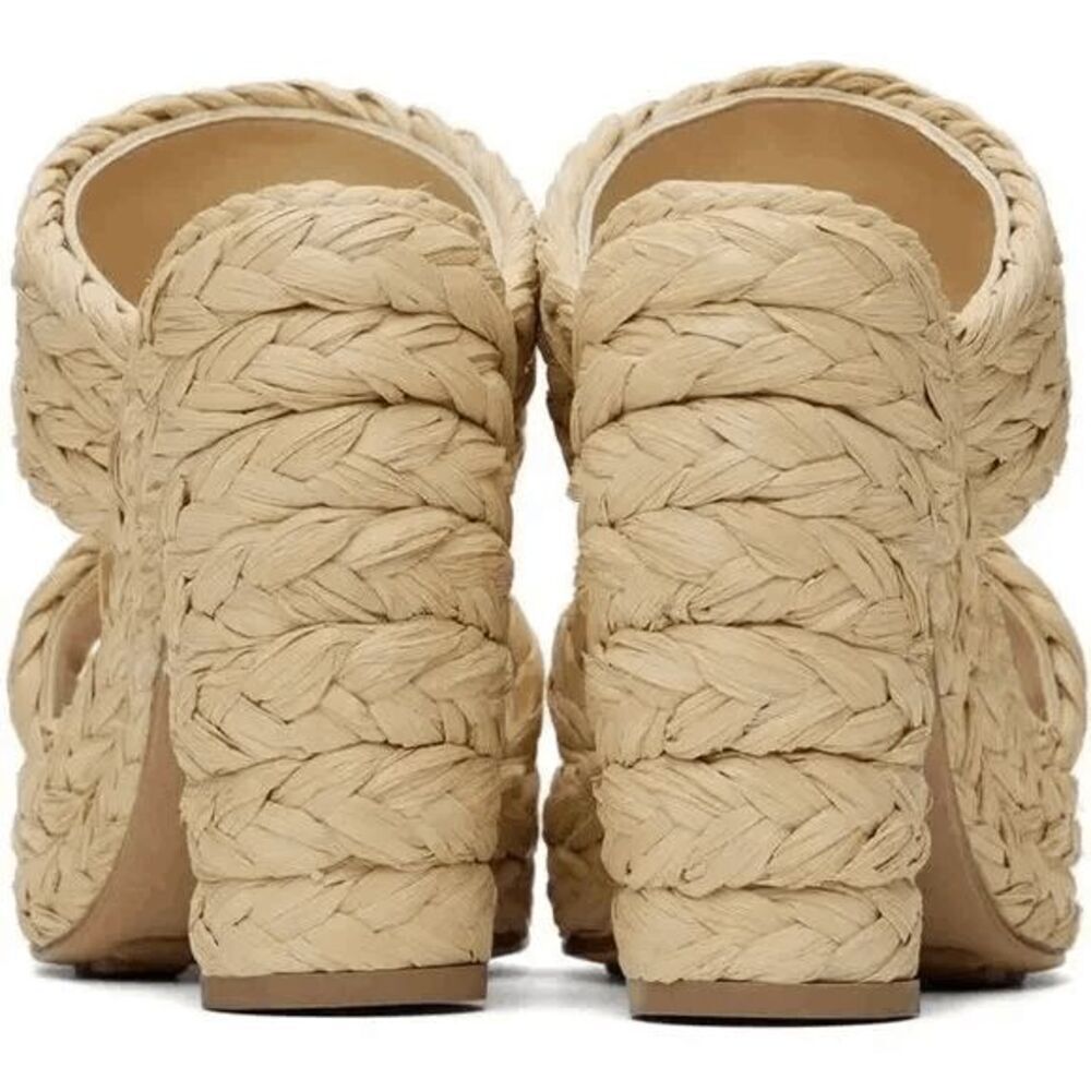 Bottega Veneta Trinity Weave Mule Rafiansandals Size 39 /Us 9 $1550 View 3
